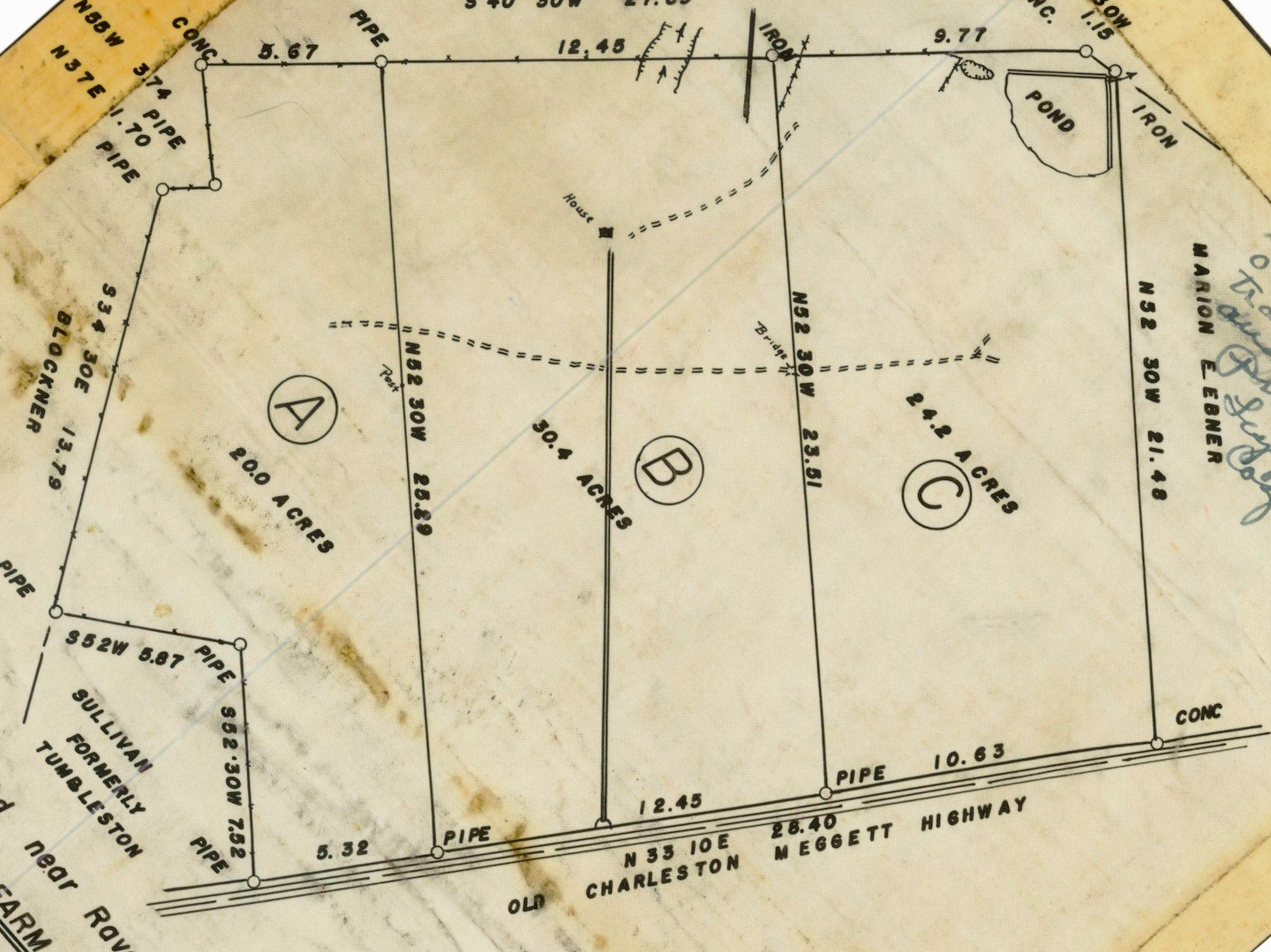 1951 Clementia Spring tract in Charleston County Register of Deeds Platbook. (Page: 44). 