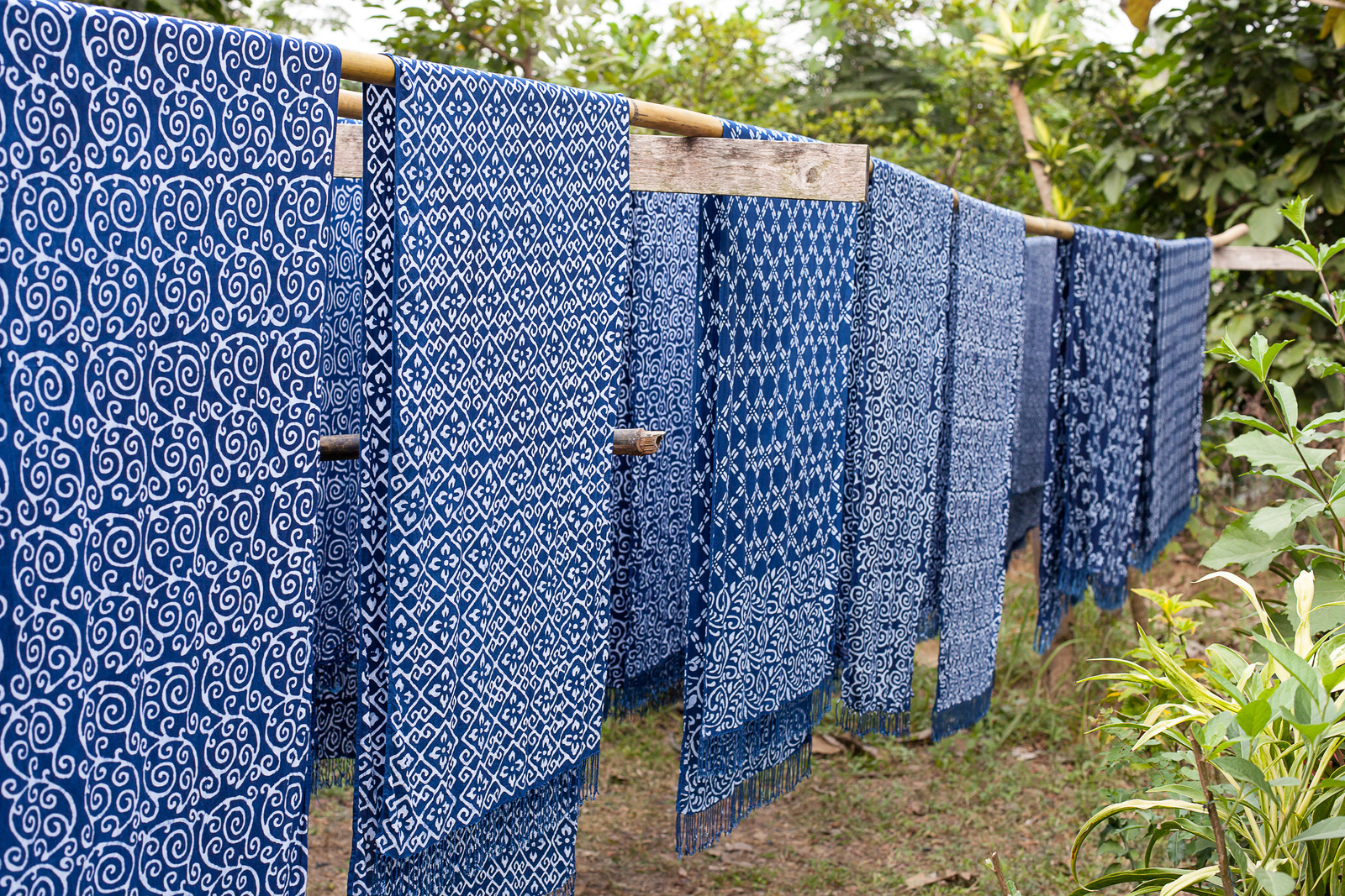 Indigo dye work