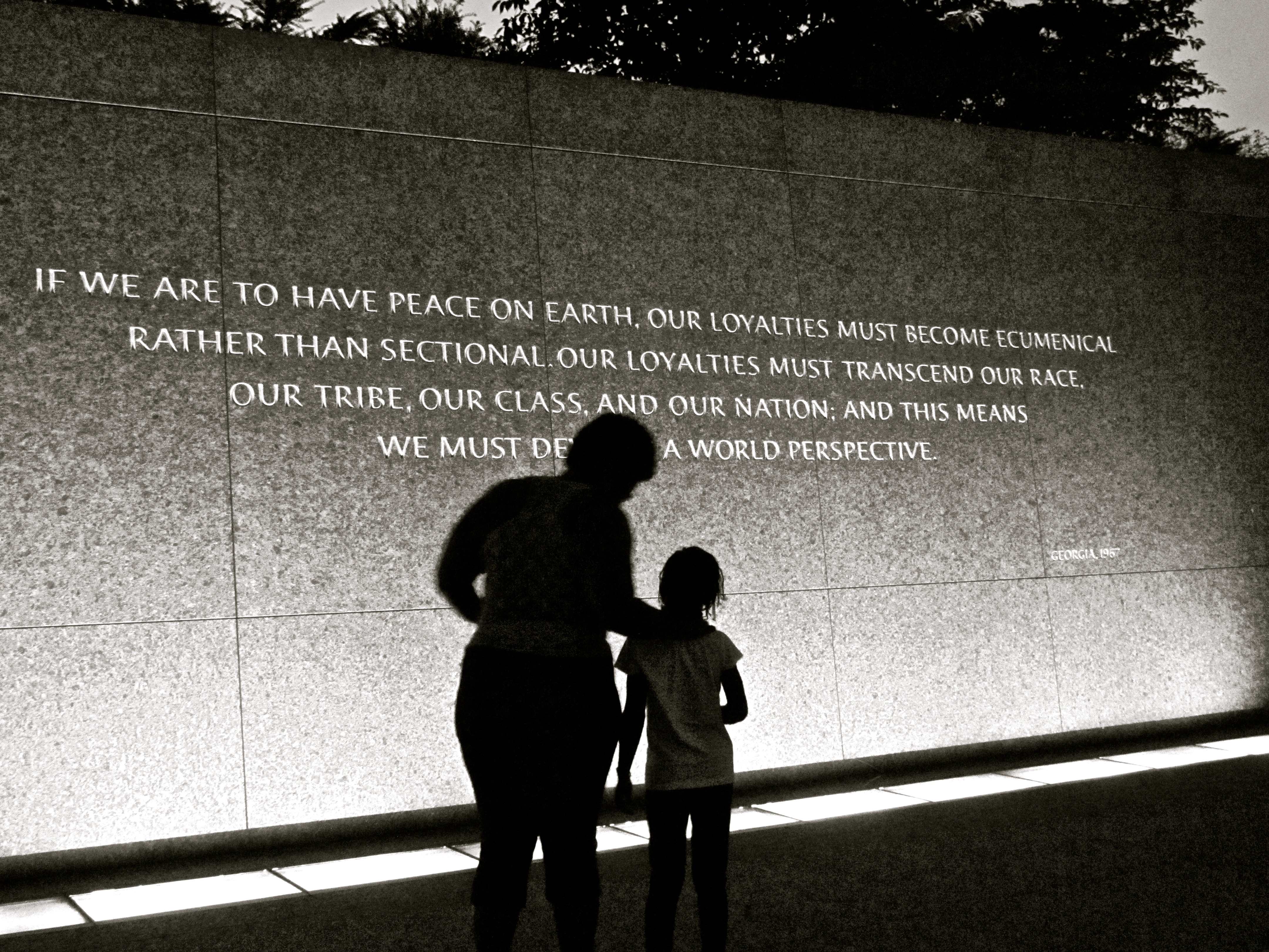 Quote by Martin Luther King Jr. on a wall at the museum in Washington, D.C.