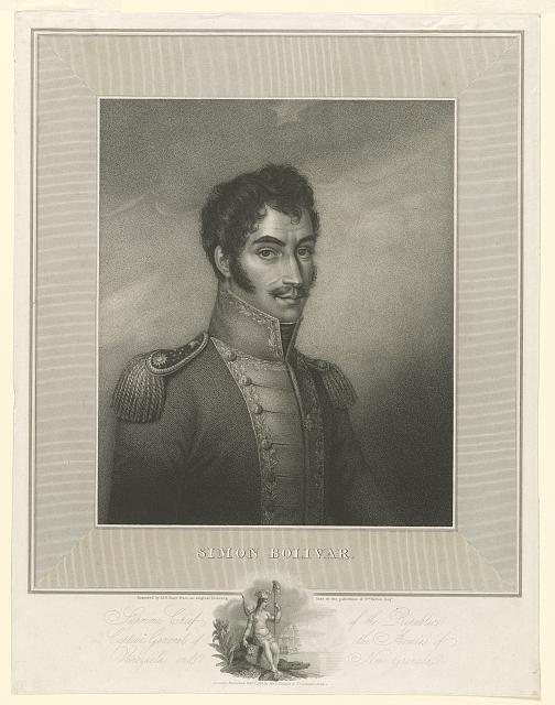 Digital File from original print of image of Simon Bolivar