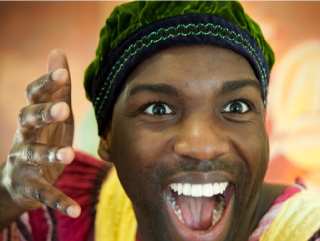 storyteller, african folktales, theatre, performance