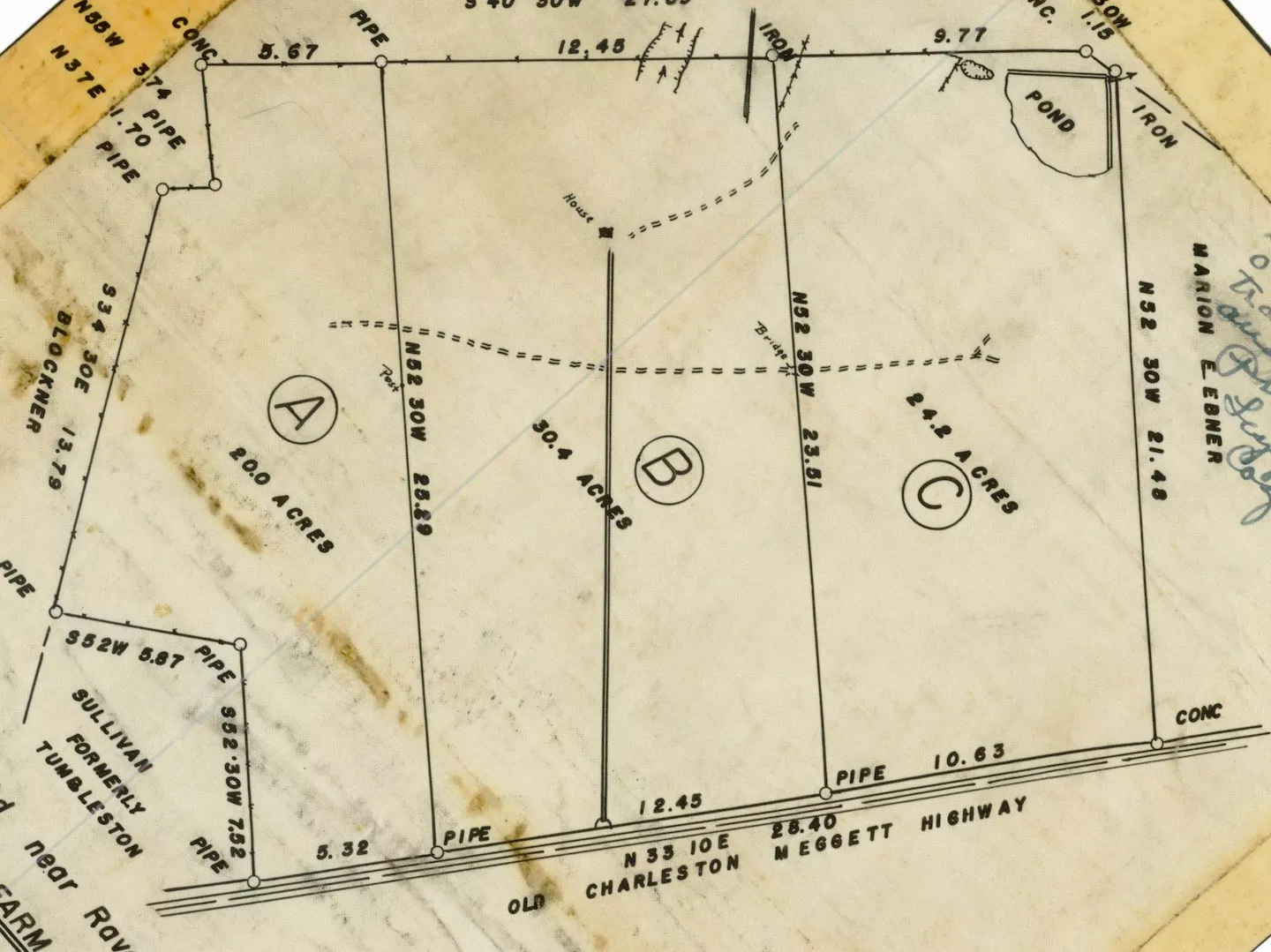 1951 Clementia Spring tract in Charleston County Register of Deeds Platbook. (Page: 44). 