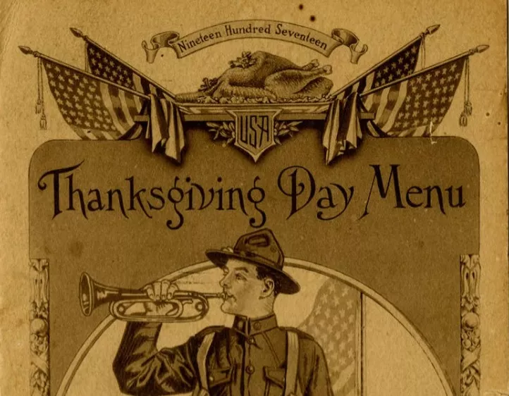 WWI menu cover - Camp Wadsworth