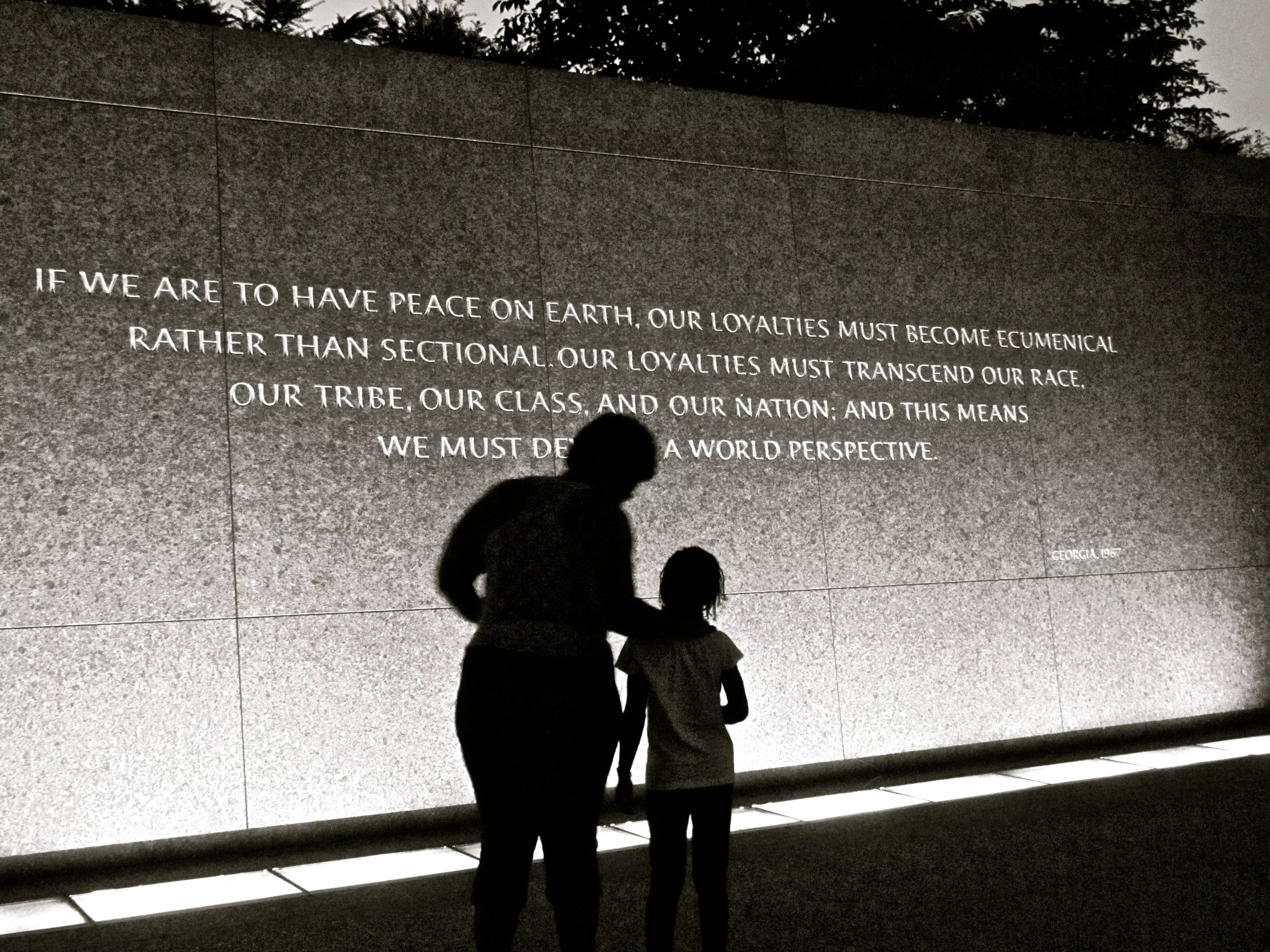 Quote by Martin Luther King Jr. on a wall at the museum in Washington, D.C.