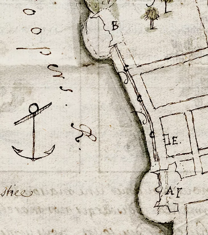 A close up of Jean Boyd&#039;s map of 1686